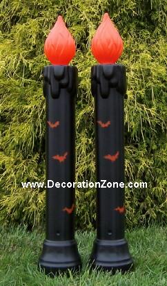 Halloween Candle with Flying Bats {Set of 2}