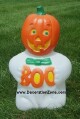 Standing Pumpkin Boo Ghost - Orange