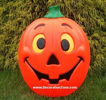 Smiling Orange Pumpkin with Happy Face