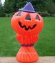 Haystack Pumpkin Lady (Orange with Purple Hat)