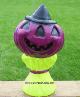 Haystack Pumpkin Lady (Neon Green with Purple Head)