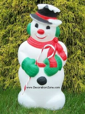 Frosty Snowman with Candy Cane