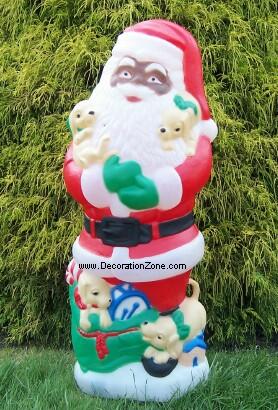 Santa with Four Puppy Dogs {African American}