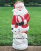 Santa with Polar Bear, Seal and a Ball - Red