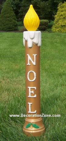 Painted Noel Candle - Gold