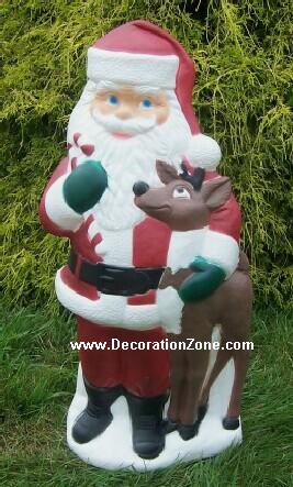 Santa with Reindeer - Burgundy