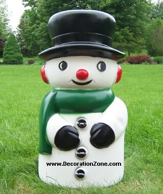 Snowman with Green Scarf