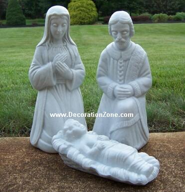 Small Granite Look Nativity - 3 Piece Set {Joseph, Mary and Baby Jesus}