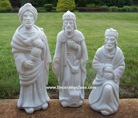 Small Granite Look Nativity - 3 piece Wisemen