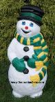 Snowman with Yellow and Green Scarf