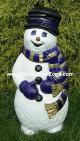 Snowman with Purple and Gold Scarf