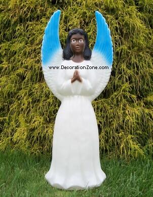 African American Angel with Blue Wings