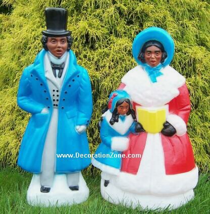 2 piece African American Victorian Caroler Set