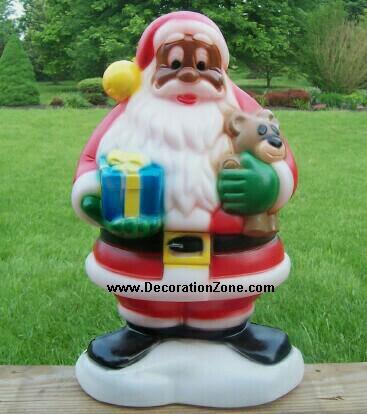 African American Small Santa with Teddy Bear