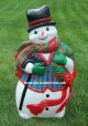 Snowman with Cane and Wreath