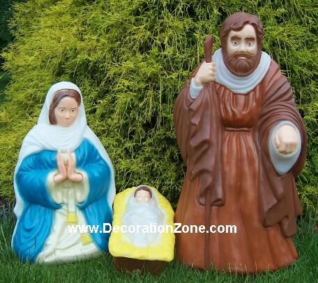 Giant 3 piece Nativity Scene with Standing Joseph