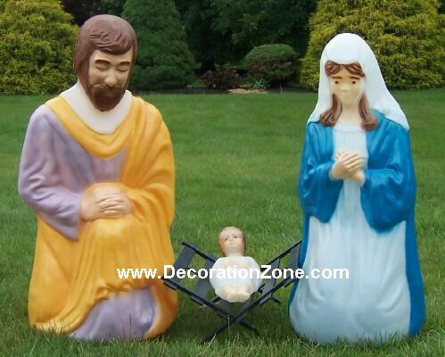 4 Piece Lifesize Nativity Scene Set