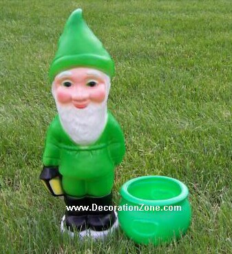 Small Green Leprechaun with Pot