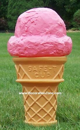 Ice Cream Cone Scoop - Strawberry