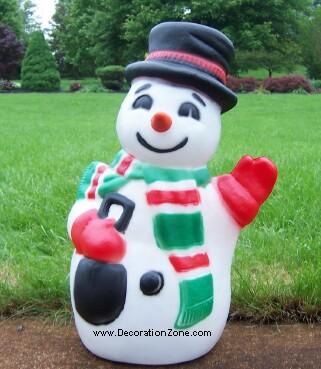 Waving Snowman with Shovel