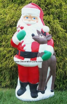 Santa with Reindeer - Red