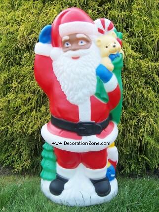 Waving Santa with Toy Sack {African American}