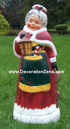 Mrs. Claus with Lantern - Burgundy