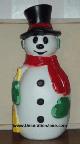 Red Scarf with Black Hat Christmas Snowman