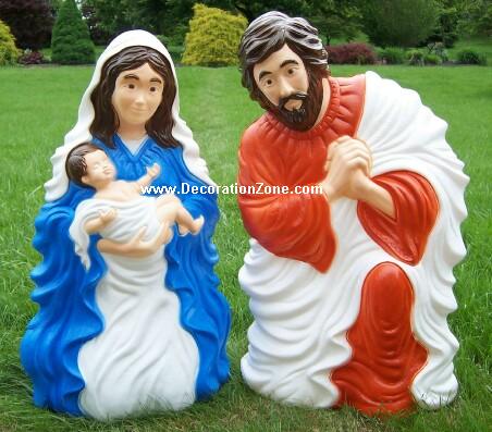 Nativity Scene - 2 pc Set - Joseph and Mary with Baby Jesus