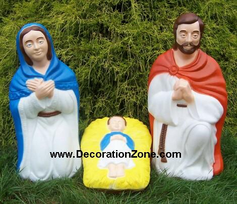 Life Size 3 Piece Nativity - Painted