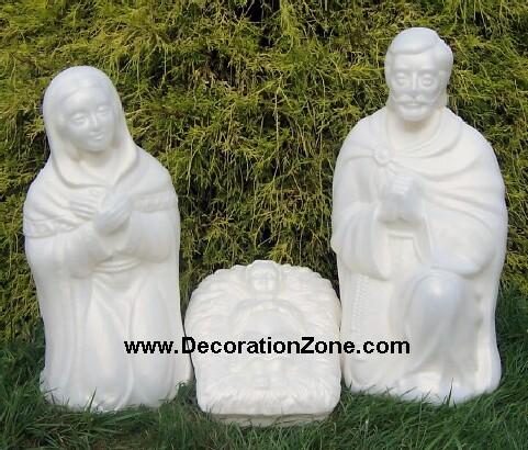 Life Size 3 Piece Nativity - Marble