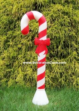 Candy Cane with Bow - Red