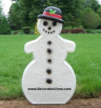 White Gingerbread Snowman with Black Hat