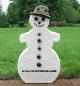 White Gingerbread Snowman with Black Hat