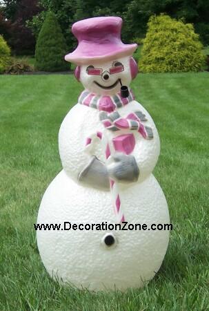 Large Magenta Snowman