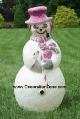 Large Magenta Snowman