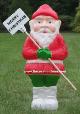 Red Christmas Elf with Sign