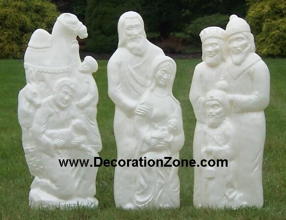 White 3 piece Nativity Scene Set