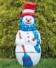 Red, White and Blue Stars Snowman