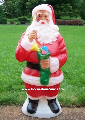 Traditional Santa with Stocking {African American}