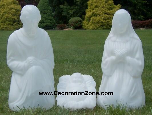 Marble Look Mary, Joseph & Baby Nativity