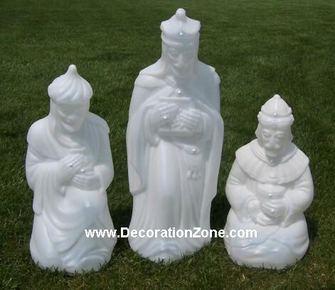 Marble Look Nativity 3 piece Wisemen