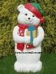 Teddy Bear with Gift - White with Red Scarf