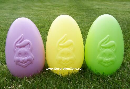 Set of 3 Easter Bunny Face Easter Eggs, 12